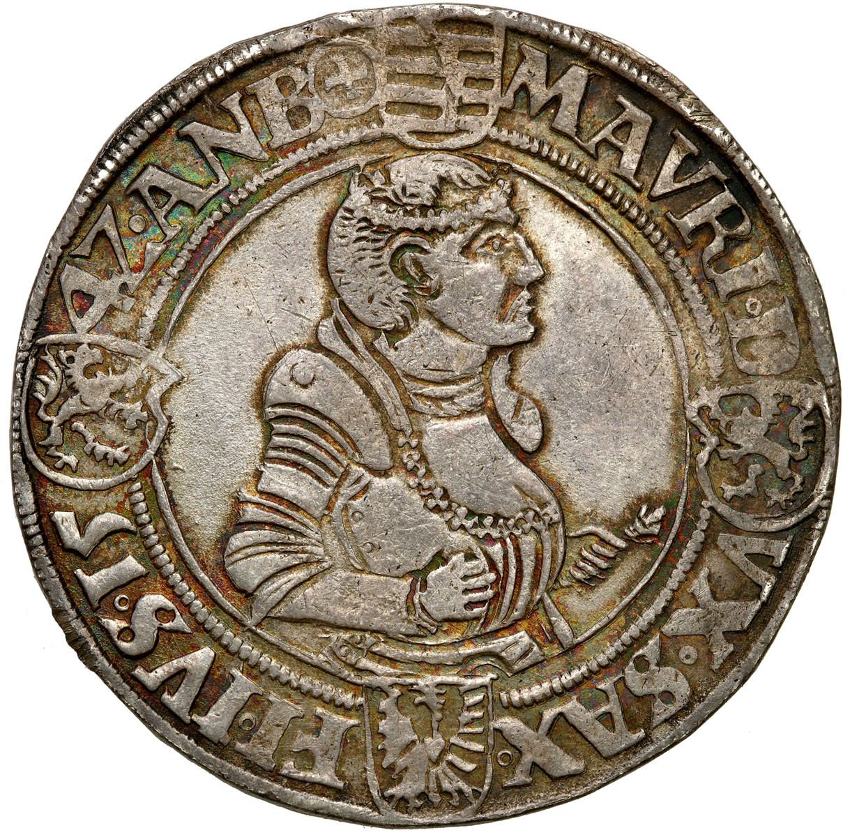 Niemcy. Saksonia. Johann Friedrich I i Moritz (1541-1547) Talar 1542, Annaberg